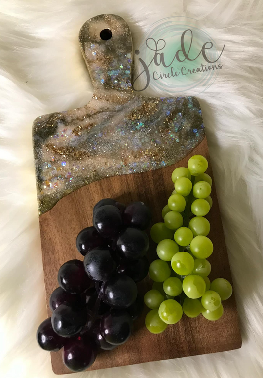 Embellished Chacuterie Board - Brown Glitter