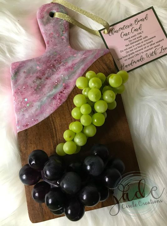 Embellished Chacuterie Board - Pink Glitter