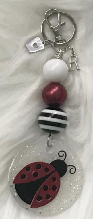 Keychain - Acrylic with Beads