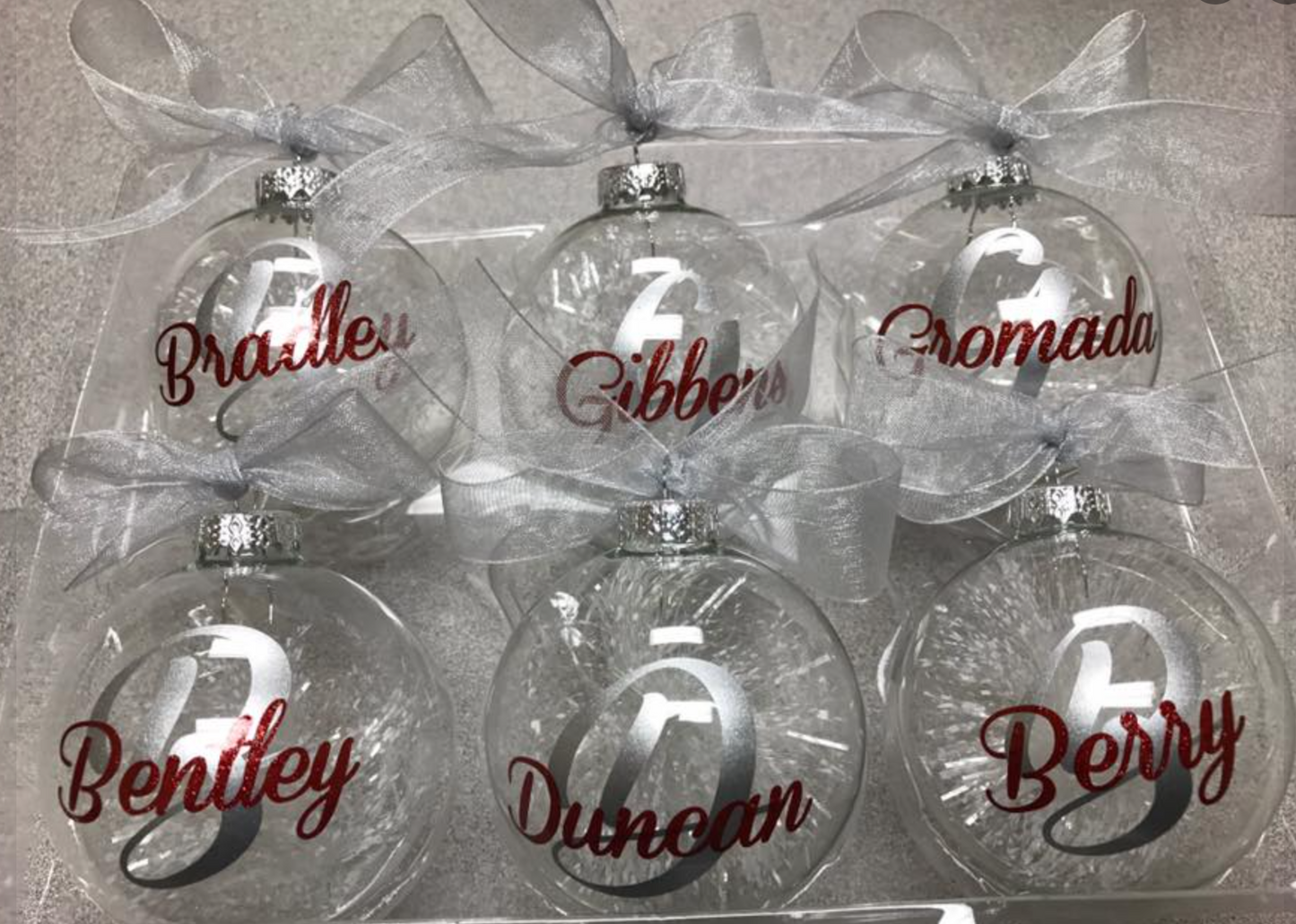 Ornaments - Plastic with Initial and Name