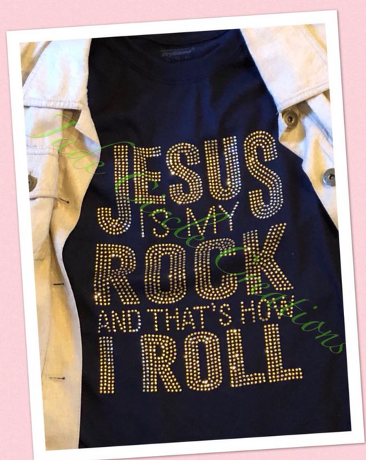 Rhinestone - Jesus Rock and Roll - Gold