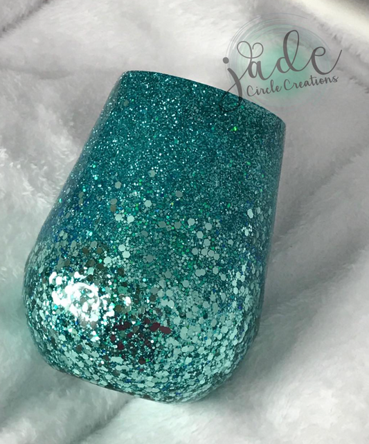 Stemless - Teal with Chunky