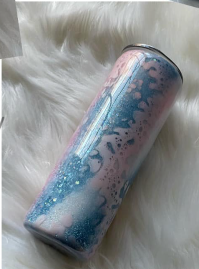 Tumbler - Pink and Blue Powerwash