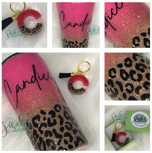 Tumbler - Pink and Gold Cheetah
